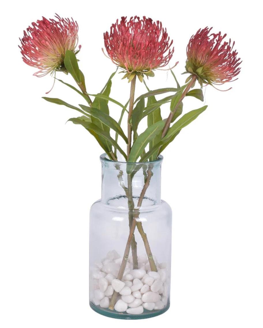 11" San Miguel Vase with Flowers and White Pebble AR1710