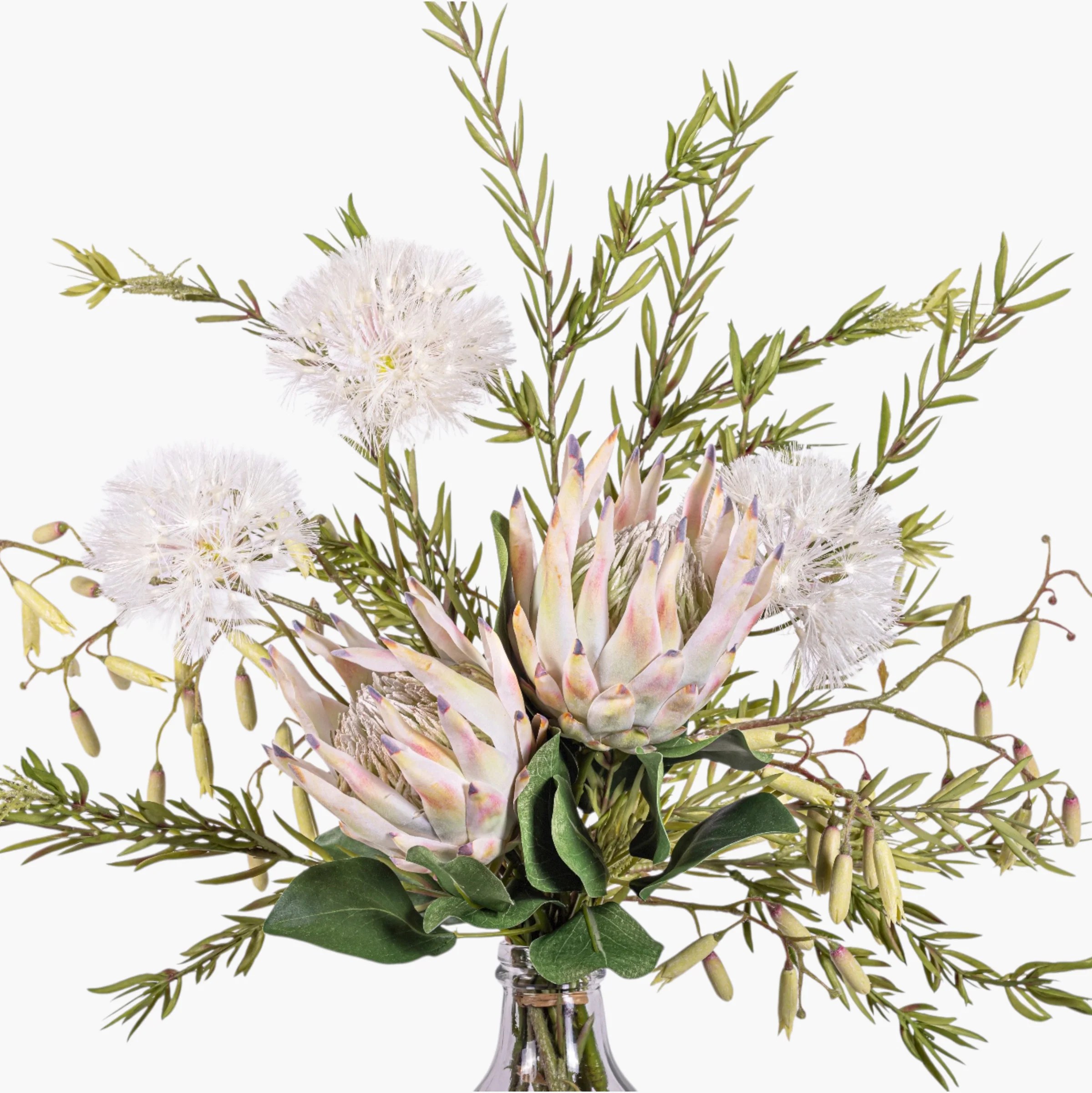 15" Luna Vase with King Protea Arrangement AR1944 - Image 3