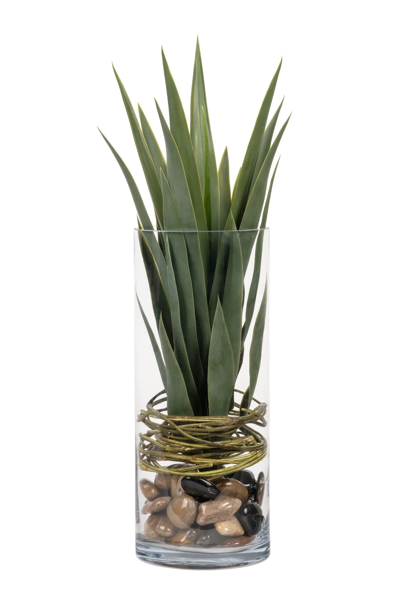 17" Mazzy Vase with UV Treated Yucca Arrangement AR1715UV