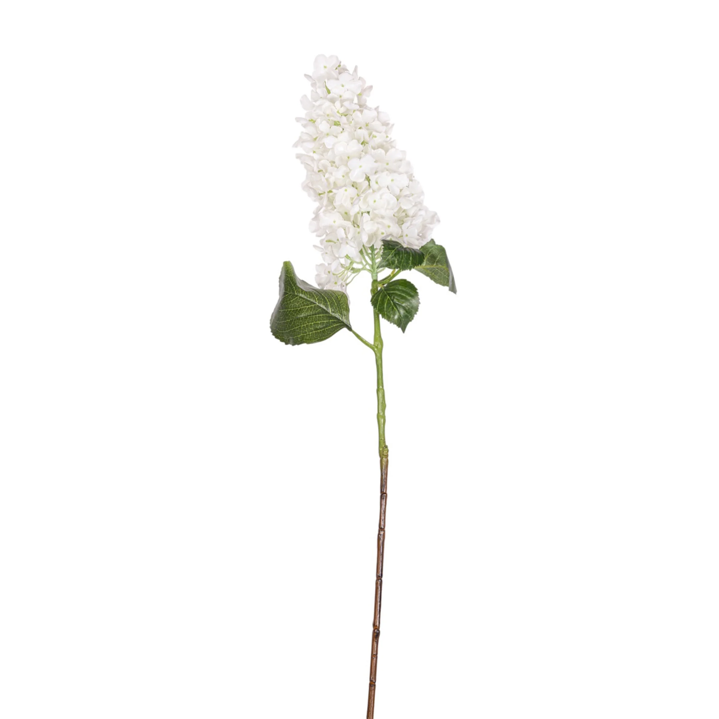 36" Real Touch Cone Hydrangea Stem - White FL1100 - Image 2
