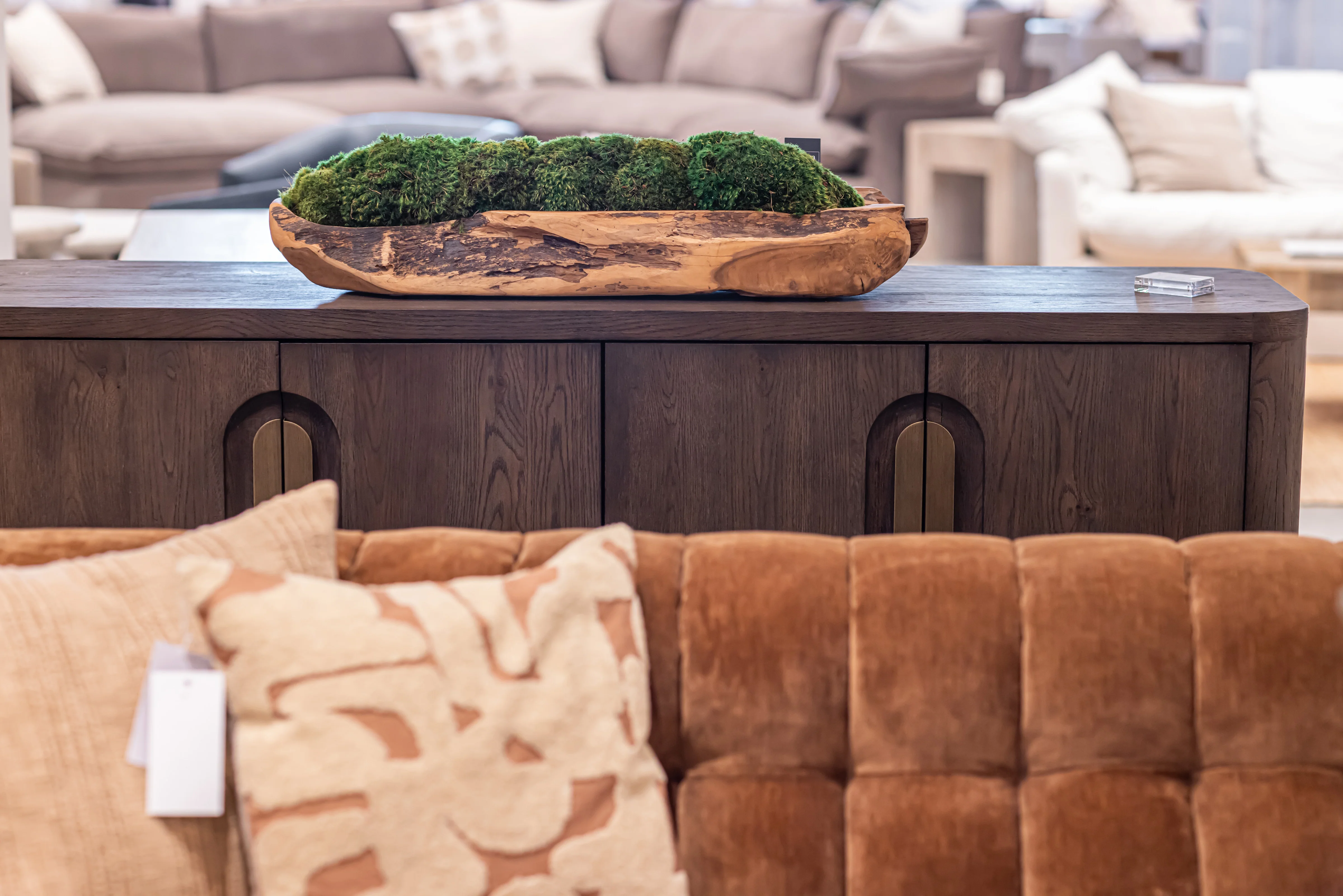 51.5" Kapal Wood Trough with Mood Moss Arrangement AR1617 - Image 4