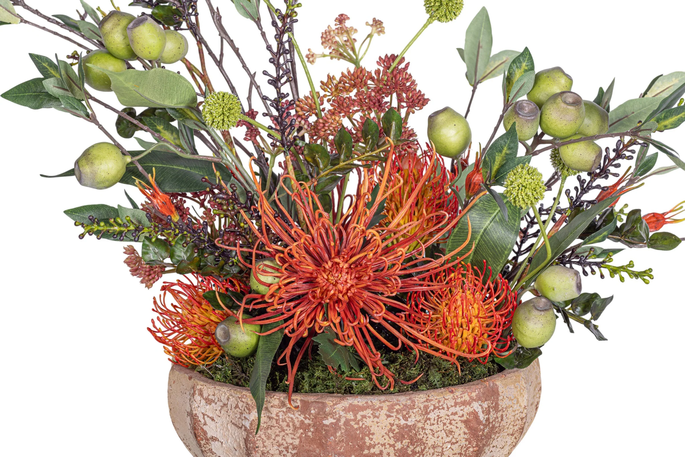 35" Ansel Bowl with Mixed Floral Arrangement AR1971 - Image 2