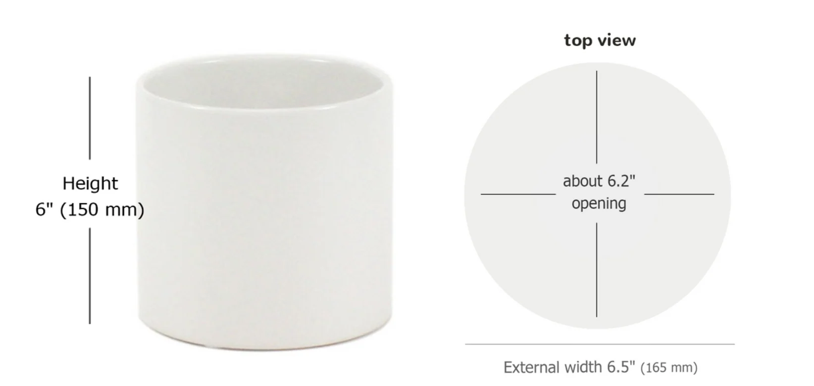 Harley Pot Collection - White Cylinder CN1145 - Image 3