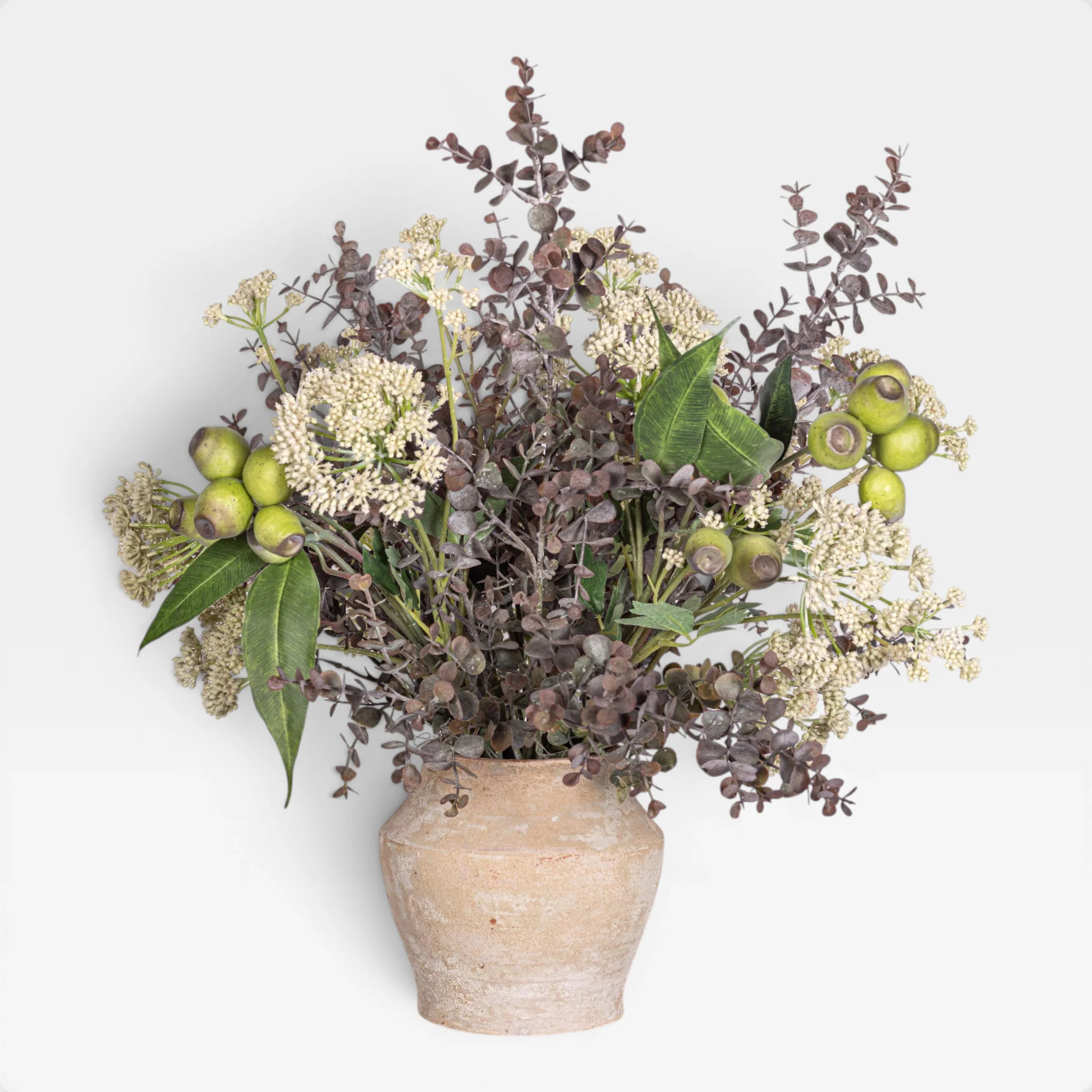 Mila Pot with Mixed Greenery Arrangement AR1952