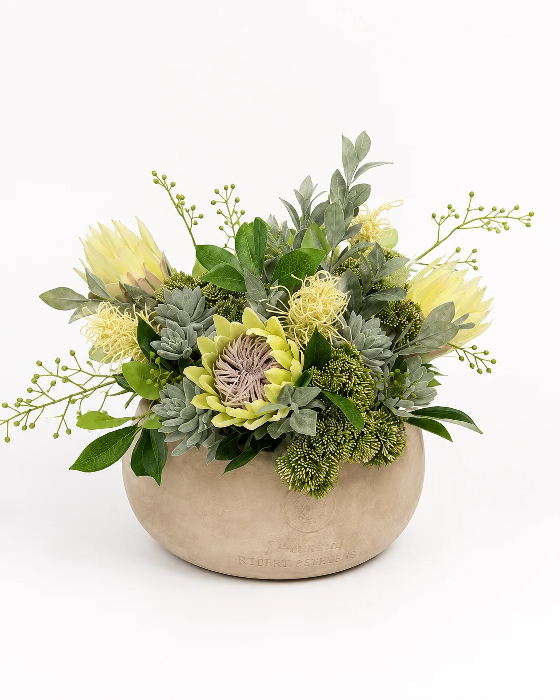 Riviera Bowl with Mixed Floral Arrangement    AR2047